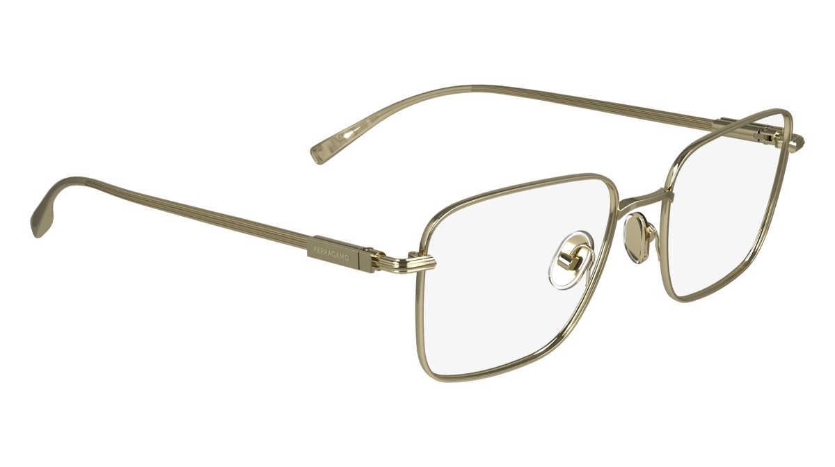 Brillen Salvatore Ferragamo SF2231 (710) farbe gold form rechteckig gläser demo