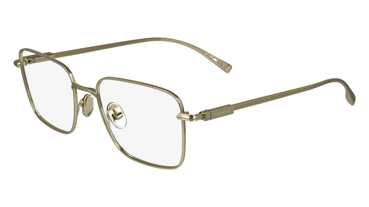 Brillen Salvatore Ferragamo SF2231 (710) farbe gold form rechteckig gläser demo