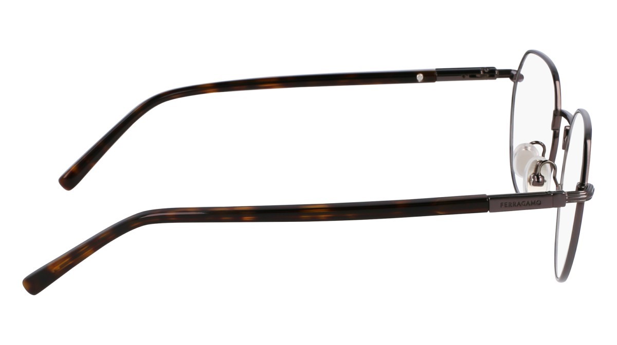 Eyeglasses Salvatore Ferragamo SF2233 (027) color dark ruthenium shape round lenses dark ruthenium