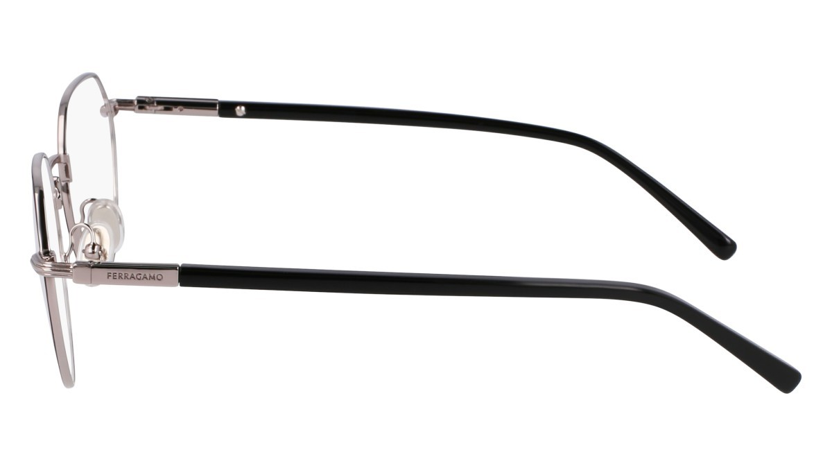 Eyeglasses Salvatore Ferragamo SF2233 (081) color light ruthenium/black shape round lenses black/light rutenium