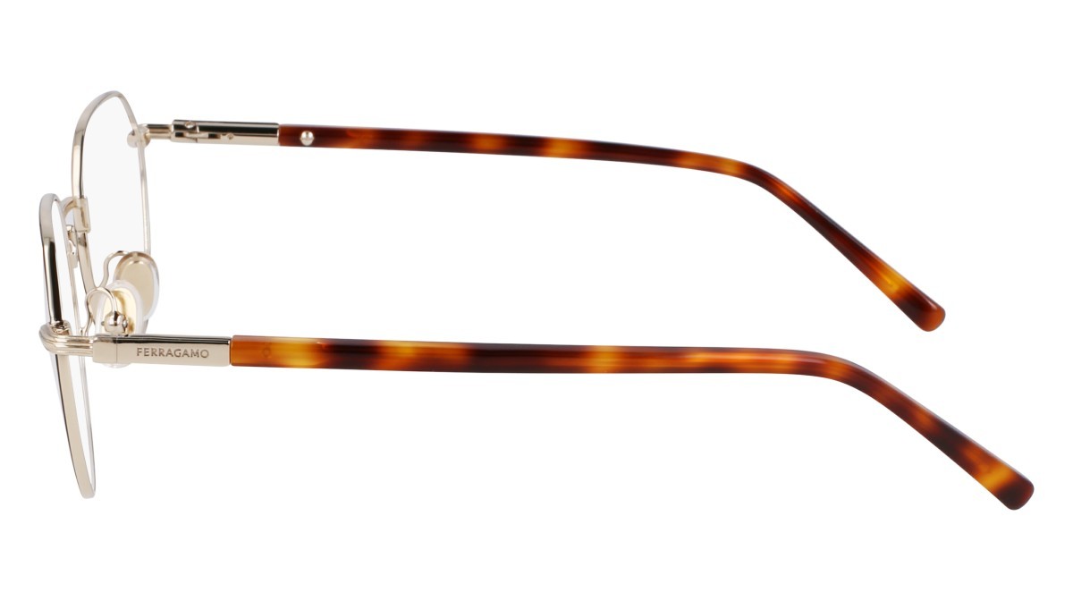 Eyeglasses Salvatore Ferragamo SF2233 (703) color gold/black shape round lenses gold/black