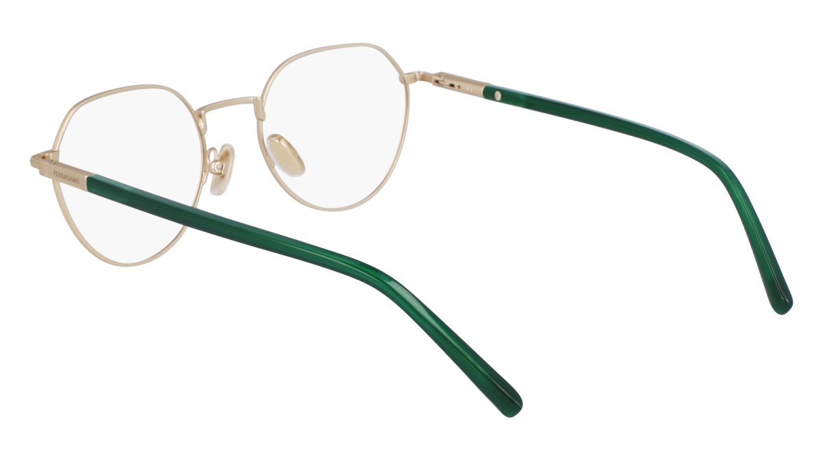 Eyeglasses Salvatore Ferragamo SF2233 (711) color antique gold shape round lenses gold