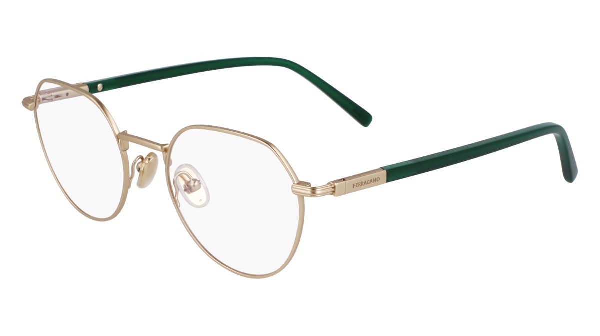 Eyeglasses Salvatore Ferragamo SF2233 (711) color antique gold shape round lenses gold