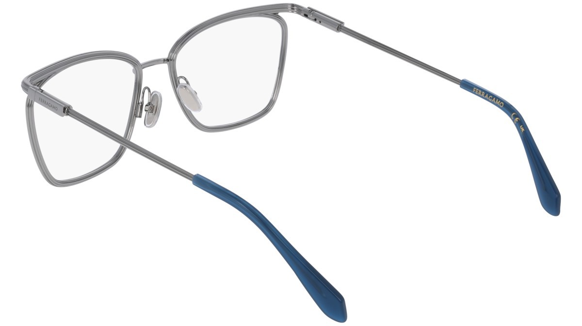 Brillen Salvatore Ferragamo SF2235 (027) farbe dark gunmetal form rechteckig gläser colore - 1