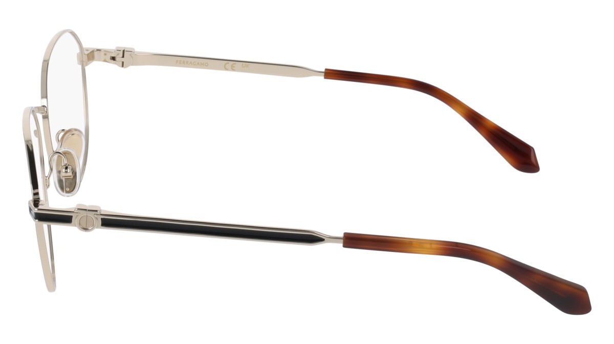 Eyeglasses Salvatore Ferragamo SF2236 (710) color gold shape pantos lenses colore - 1