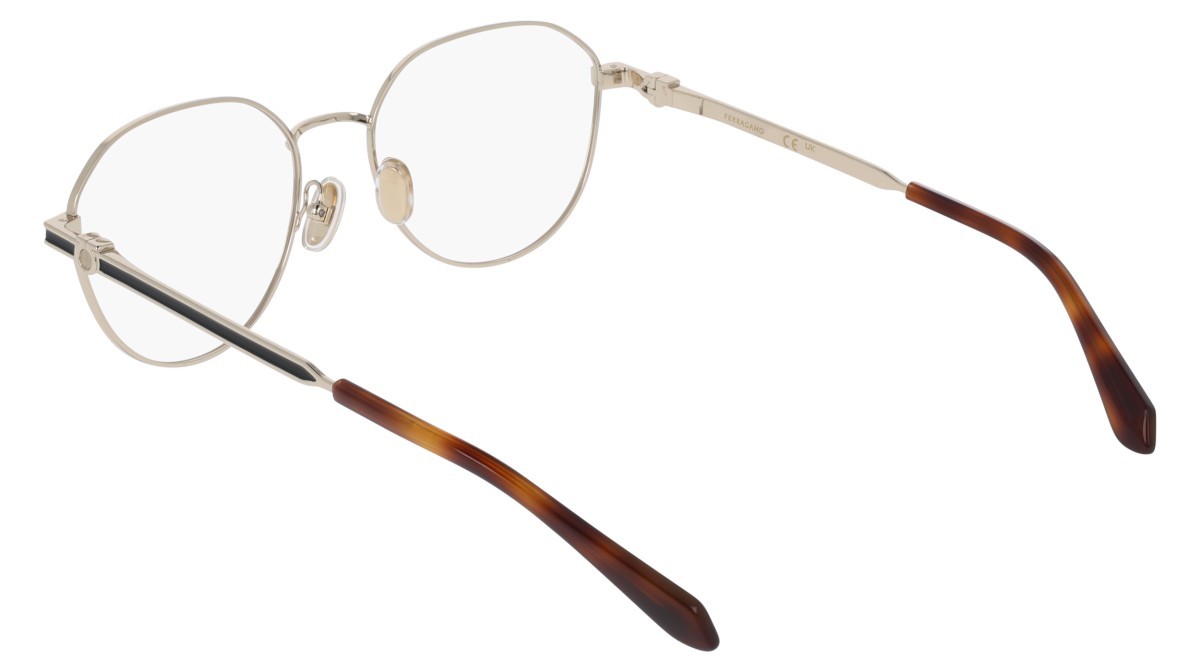Eyeglasses Salvatore Ferragamo SF2236 (710) color gold shape pantos lenses colore - 1