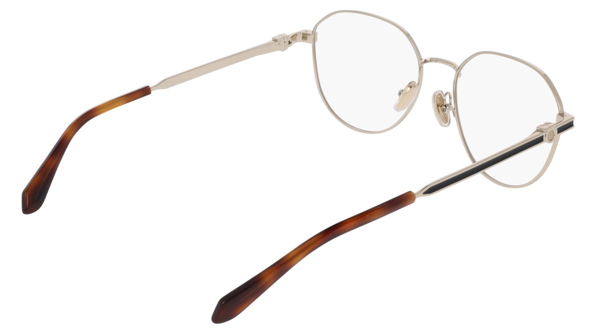 Eyeglasses Salvatore Ferragamo SF2236 (710) color gold shape pantos lenses colore - 1