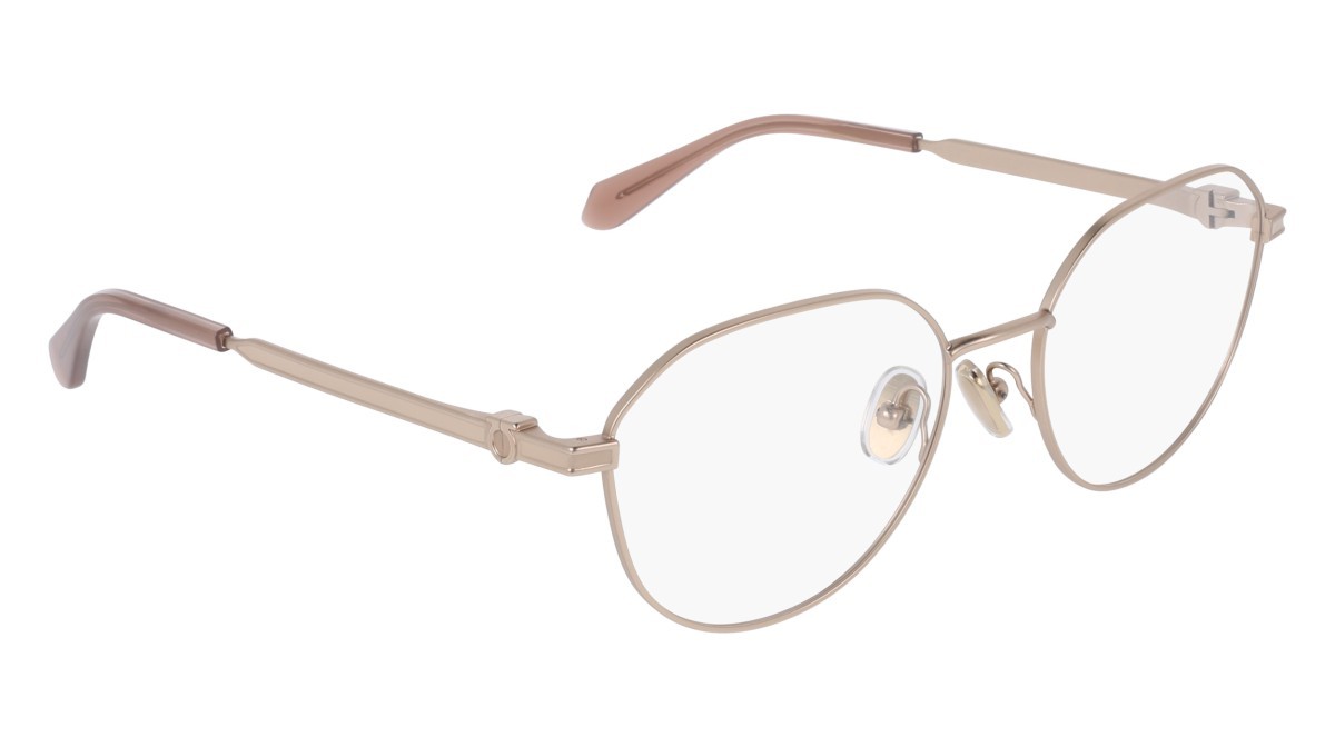 Eyeglasses Salvatore Ferragamo SF2236 (770) color matte rose gold shape pantos lenses colore - 2