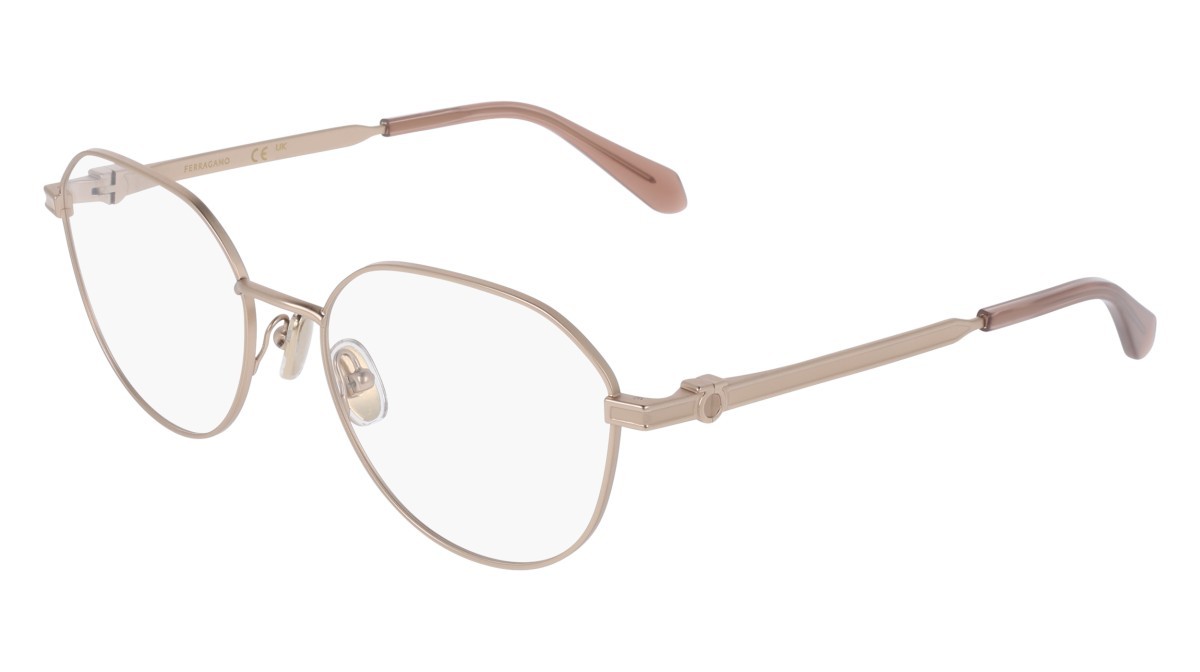 Eyeglasses Salvatore Ferragamo SF2236 (770) color matte rose gold shape pantos lenses colore - 2