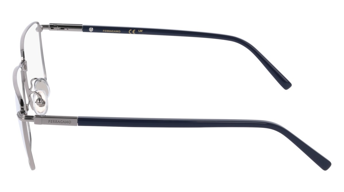 Eyeglasses Salvatore Ferragamo SF2237 (021) color light ruthenium shape rectangle lenses colore - 3