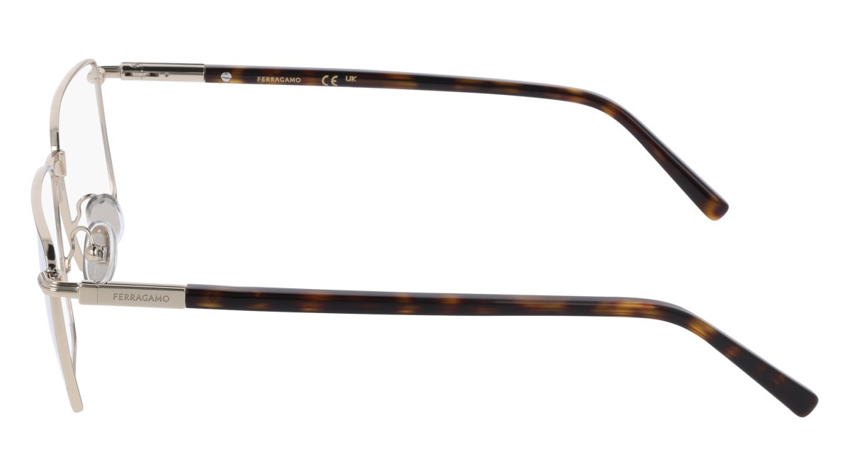 Eyeglasses Salvatore Ferragamo SF2237 (710) color gold shape rectangle lenses colore - 2