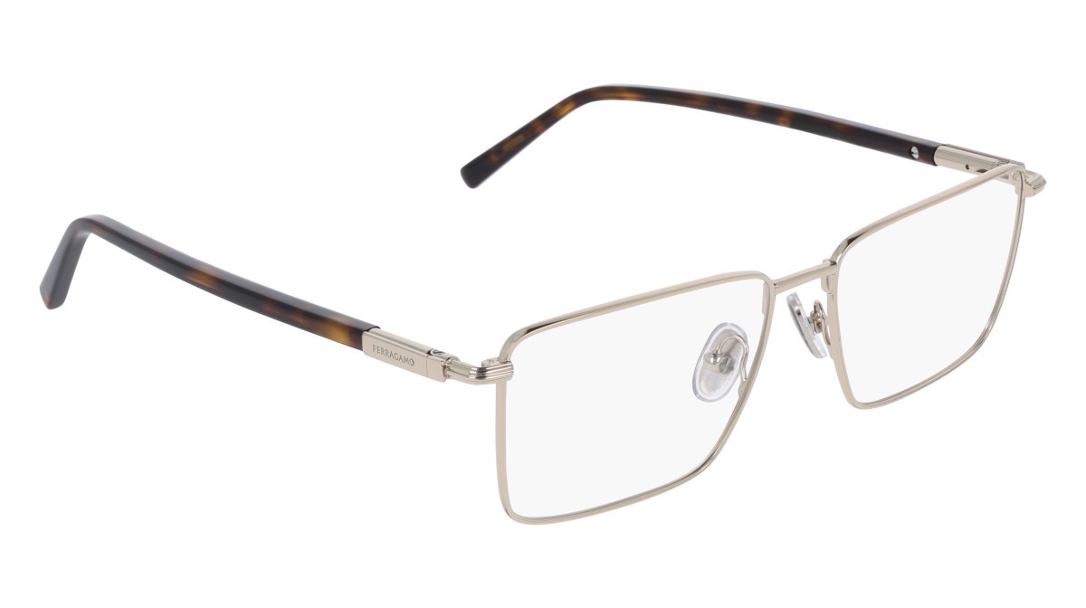 Eyeglasses Salvatore Ferragamo SF2237 (710) color gold shape rectangle lenses colore - 2