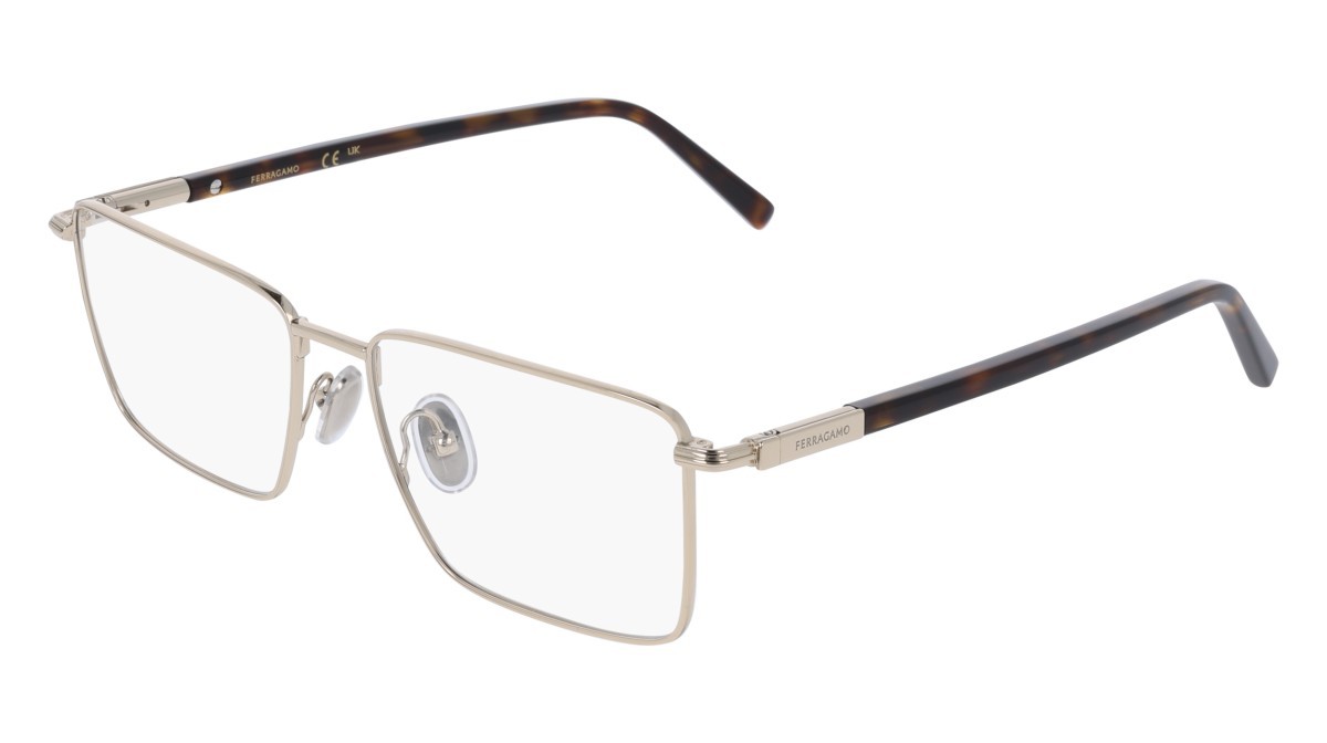 Eyeglasses Salvatore Ferragamo SF2237 (710) color gold shape rectangle lenses colore - 2