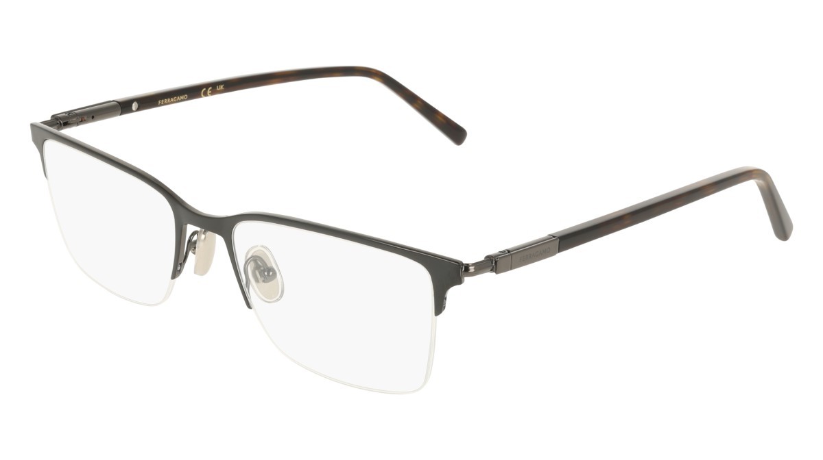 Eyeglasses Salvatore Ferragamo SF2238 (084) color black/dark ruthenium shape rectangle 