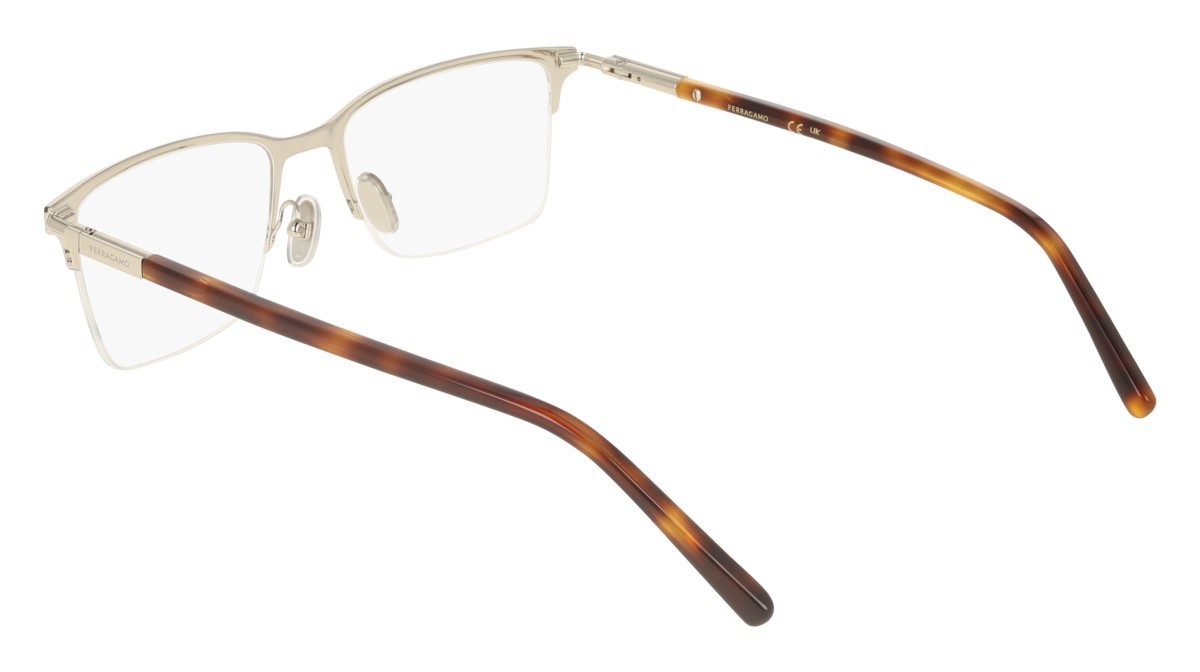 Eyeglasses Salvatore Ferragamo SF2238 (322) color khaki/gold shape rectangle lenses color 2