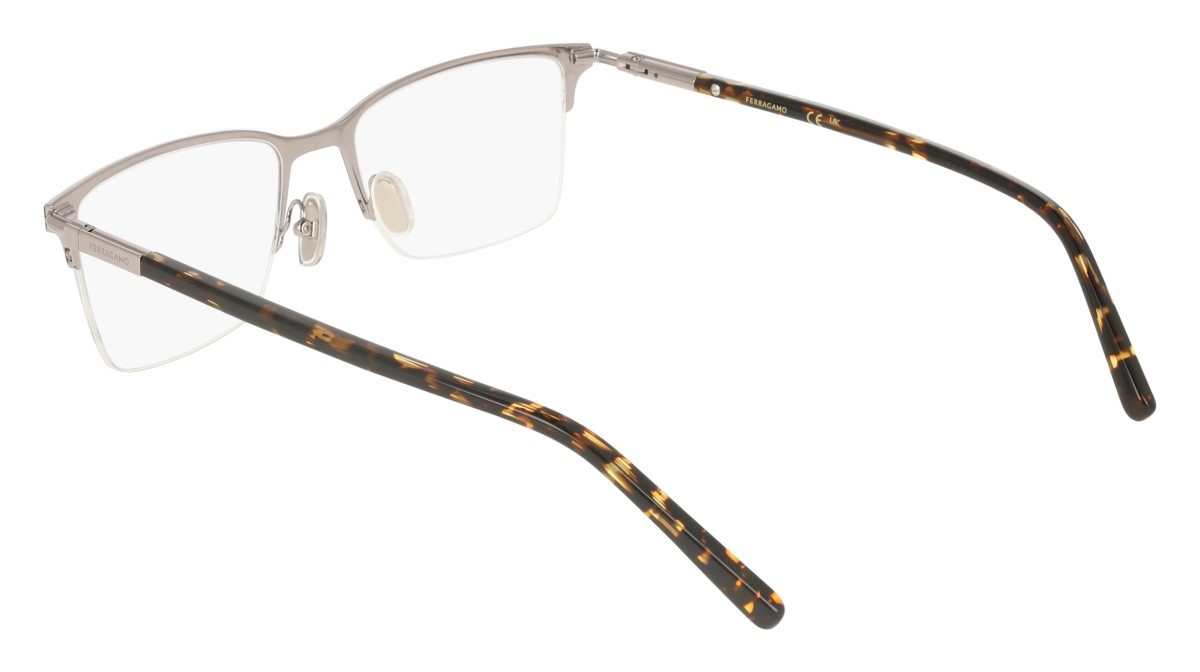 Eyeglasses Salvatore Ferragamo SF2238 (463) color blue/light gunmetal shape rectangle lenses color 3