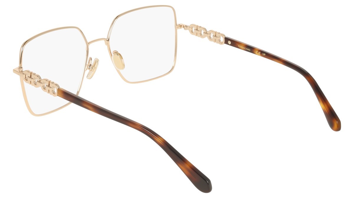 Eyeglasses Salvatore Ferragamo SF2241 (712) color yellow gold shape rectangle 
