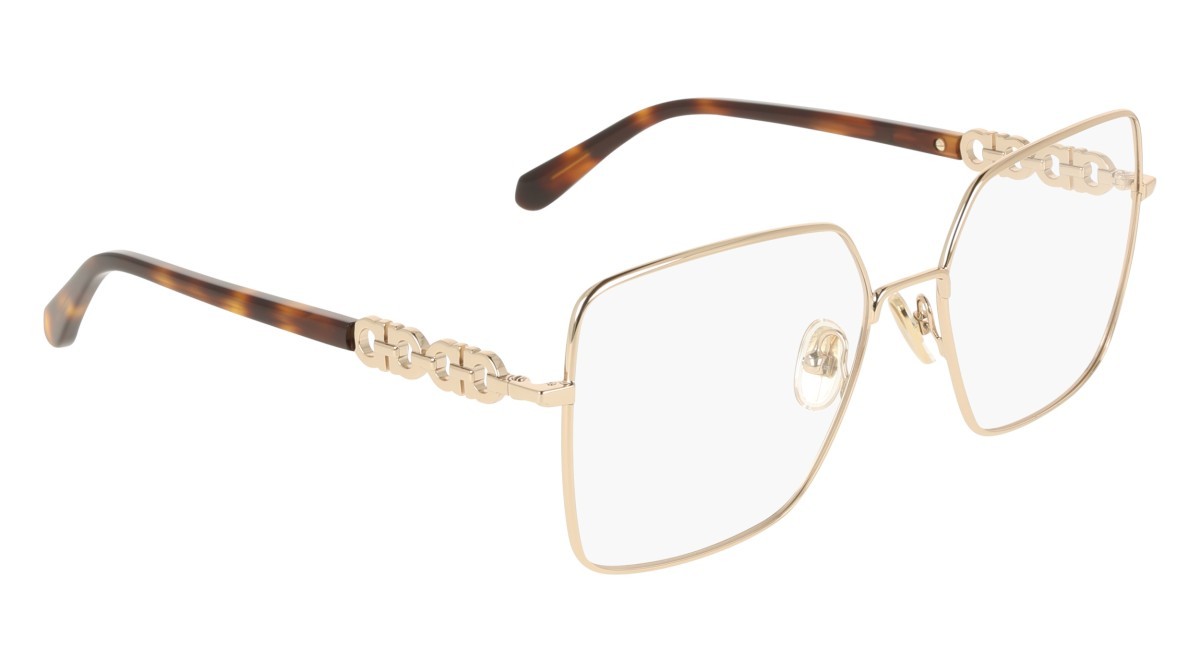 Eyeglasses Salvatore Ferragamo SF2241 (712) color yellow gold shape rectangle 