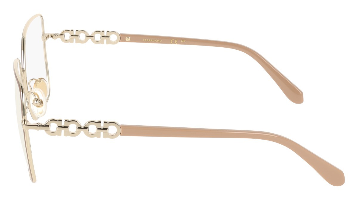 Eyeglasses Salvatore Ferragamo SF2241 (744) color gold/nude shape rectangular 