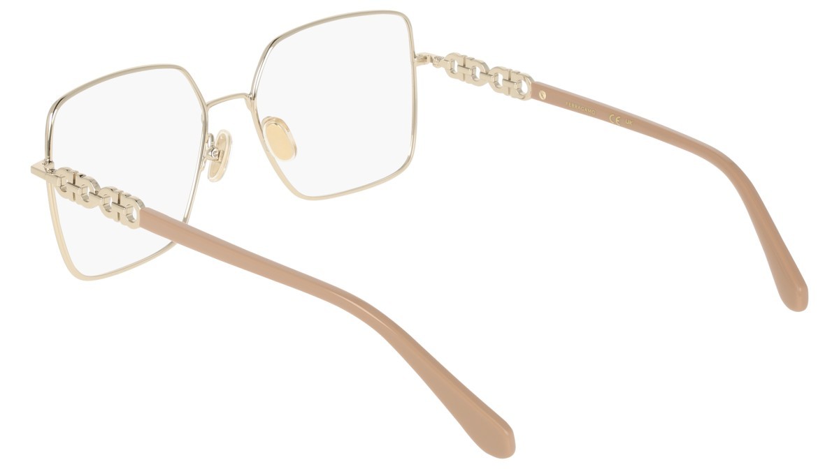 Eyeglasses Salvatore Ferragamo SF2241 (744) color gold/nude shape rectangular 