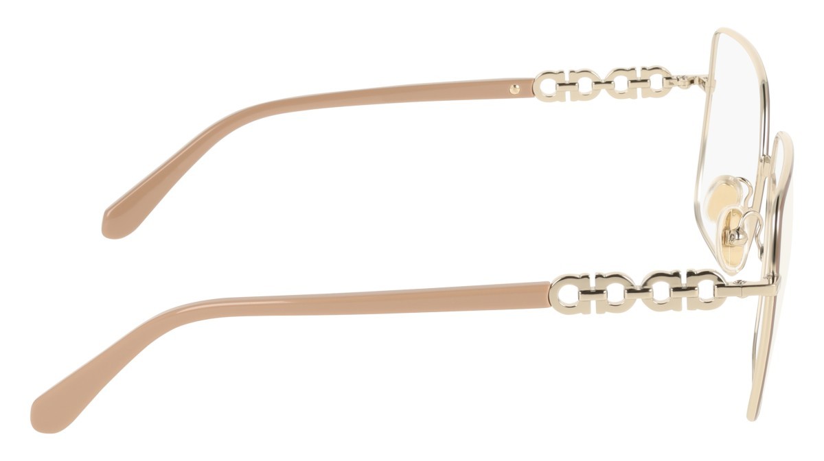Eyeglasses Salvatore Ferragamo SF2241 (744) color gold/nude shape rectangular 