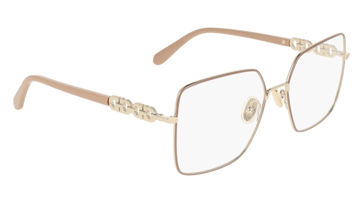 Eyeglasses Salvatore Ferragamo SF2241 (744) color gold/nude shape rectangular 