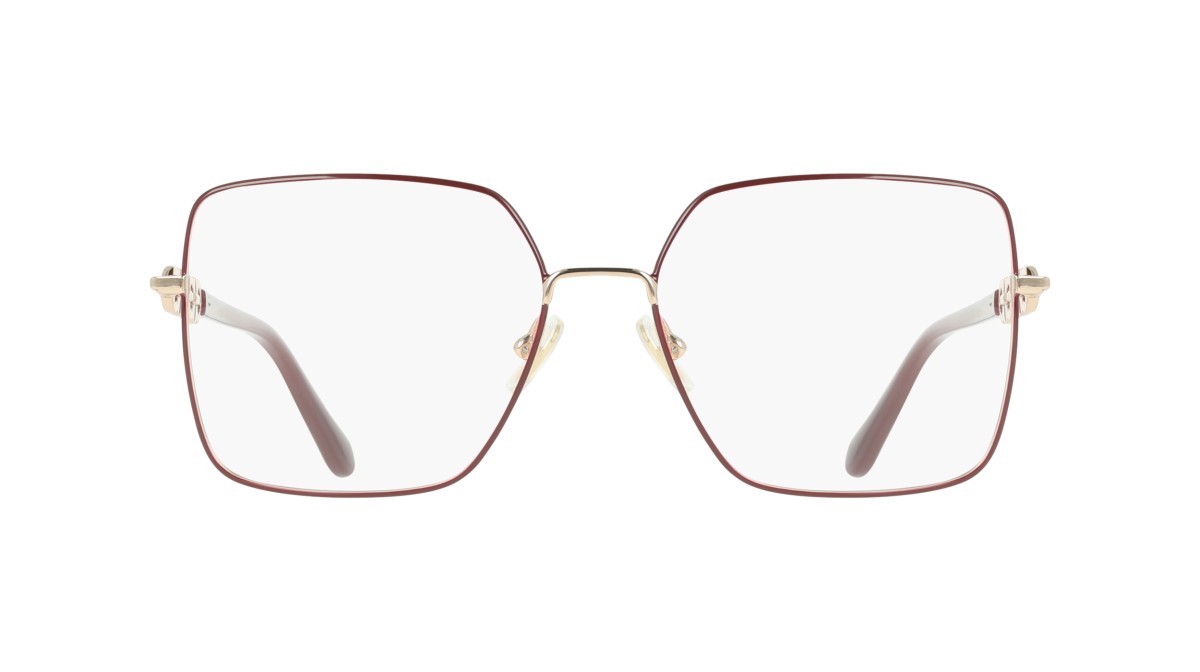 Brillen Salvatore Ferragamo SF2241 (772) farbe rose gold/burgundy form rechteckig 