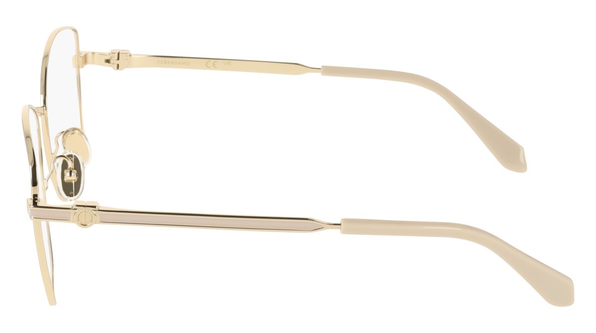 Eyeglasses Salvatore Ferragamo SF2242 (710) color gold shape rectangle 