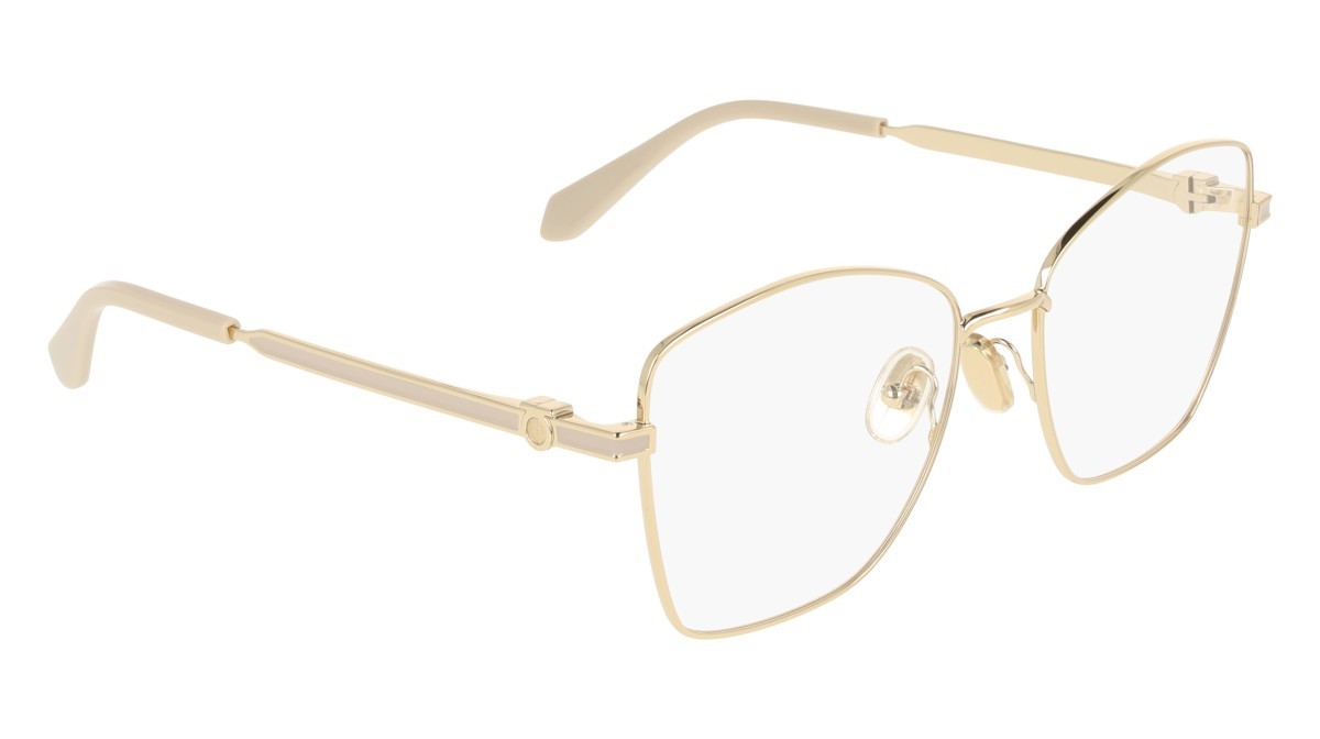 Eyeglasses Salvatore Ferragamo SF2242 (710) color gold shape rectangle 