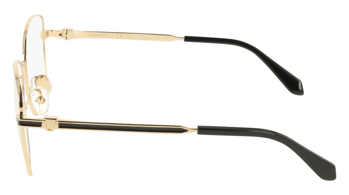 Eyeglasses Salvatore Ferragamo SF2242 (712) color yellow gold shape rectangle 
