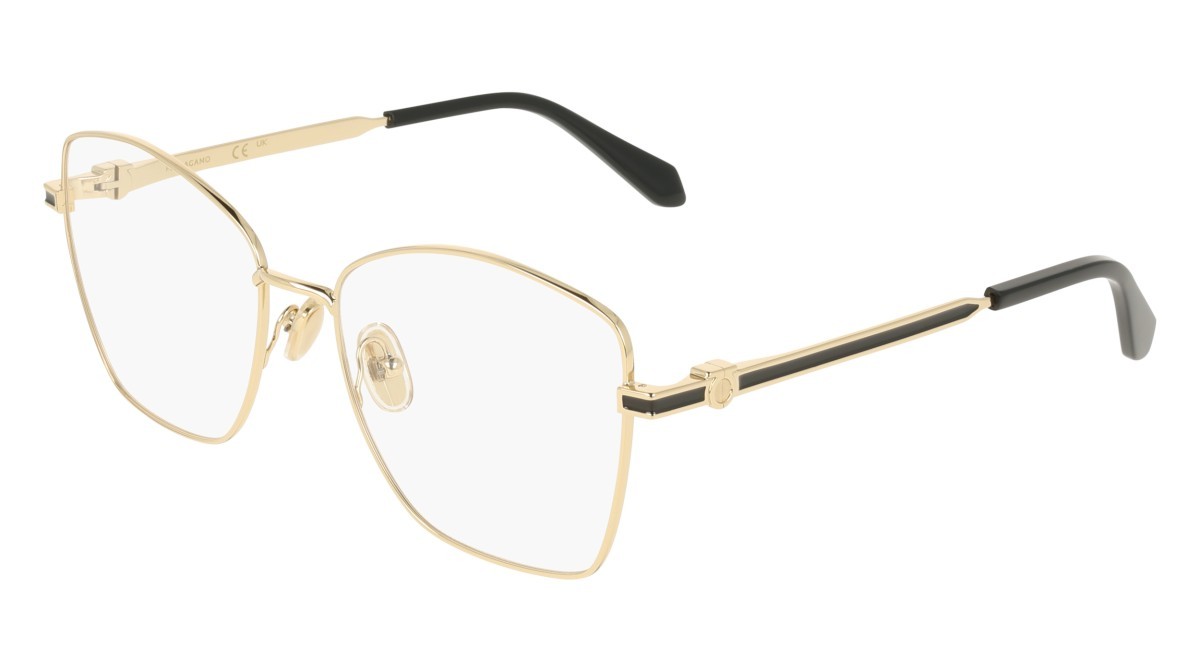 Eyeglasses Salvatore Ferragamo SF2242 (712) color yellow gold shape rectangle 