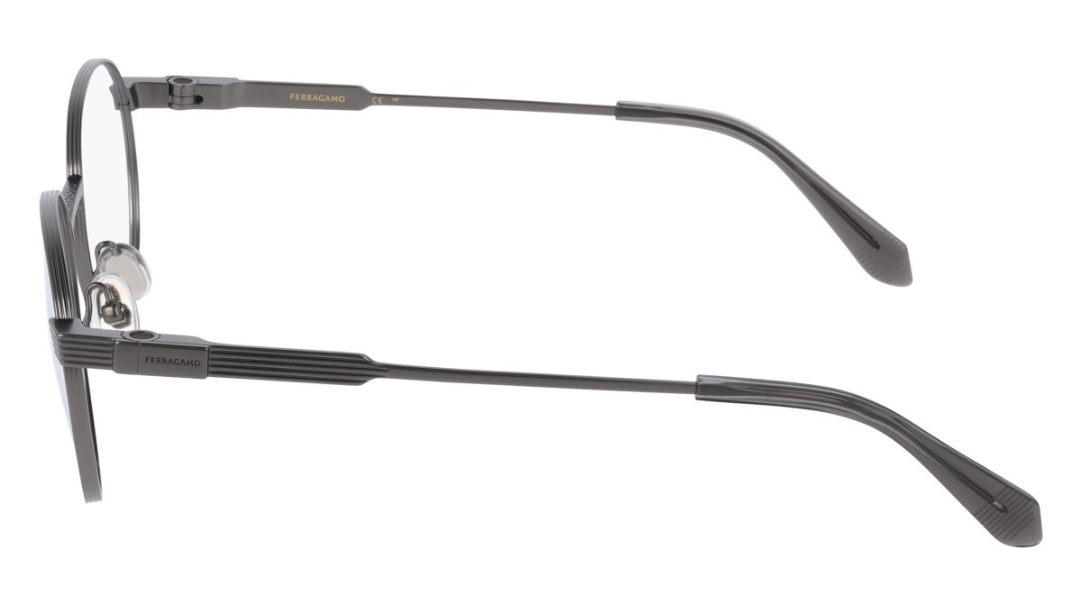 Eyeglasses Salvatore Ferragamo SF2596 (018) color matte dark gunmetal shape pantos lenses colore - 3