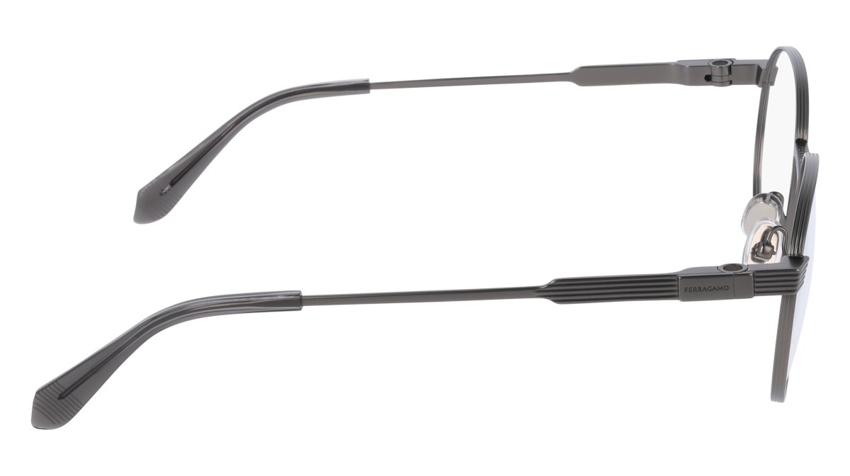 Eyeglasses Salvatore Ferragamo SF2596 (018) color matte dark gunmetal shape pantos lenses colore - 3