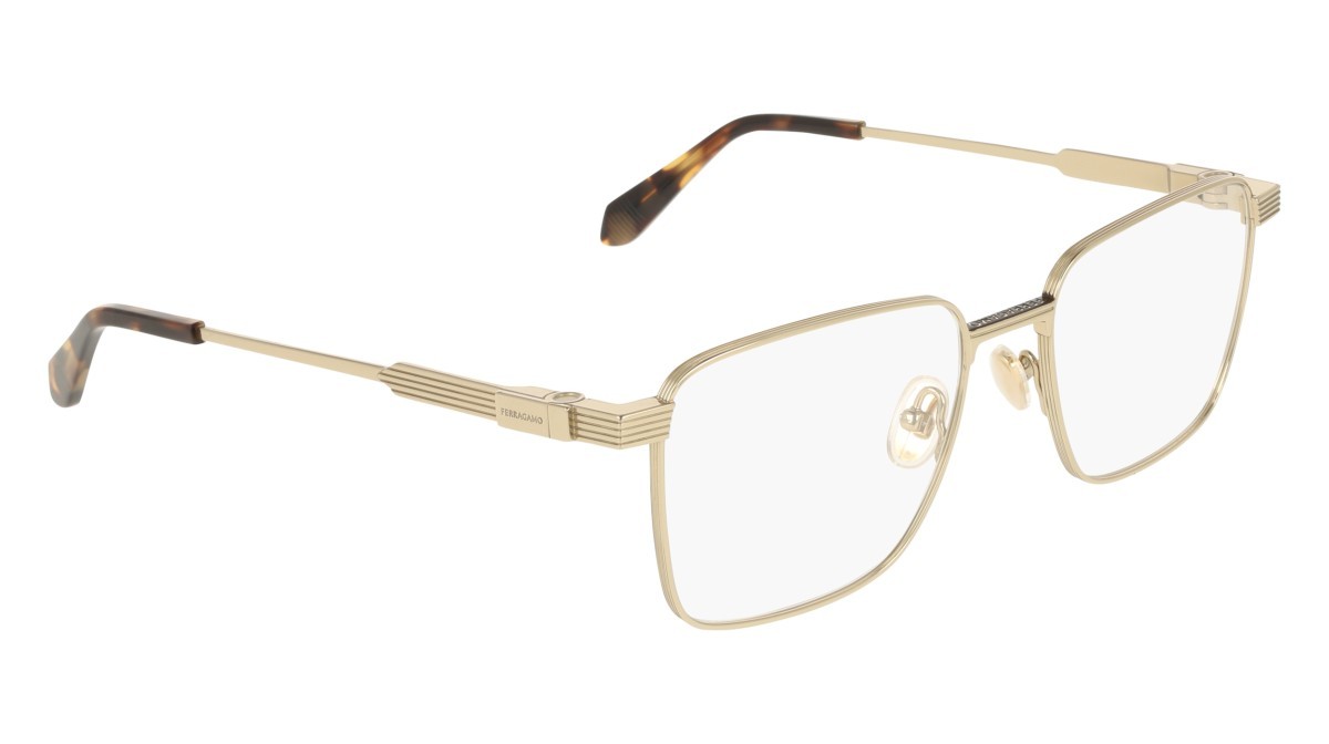 Eyeglasses Salvatore Ferragamo SF2601 (710) color gold shape rectangle 
