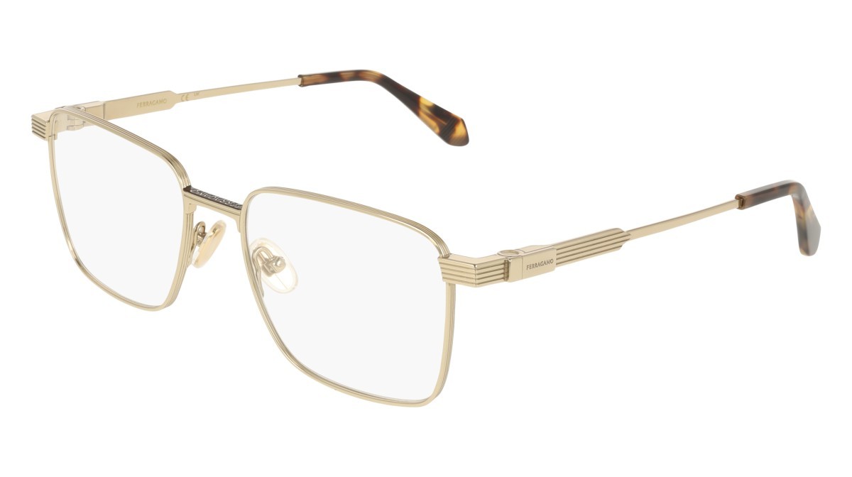 Eyeglasses Salvatore Ferragamo SF2601 (710) color gold shape rectangle 