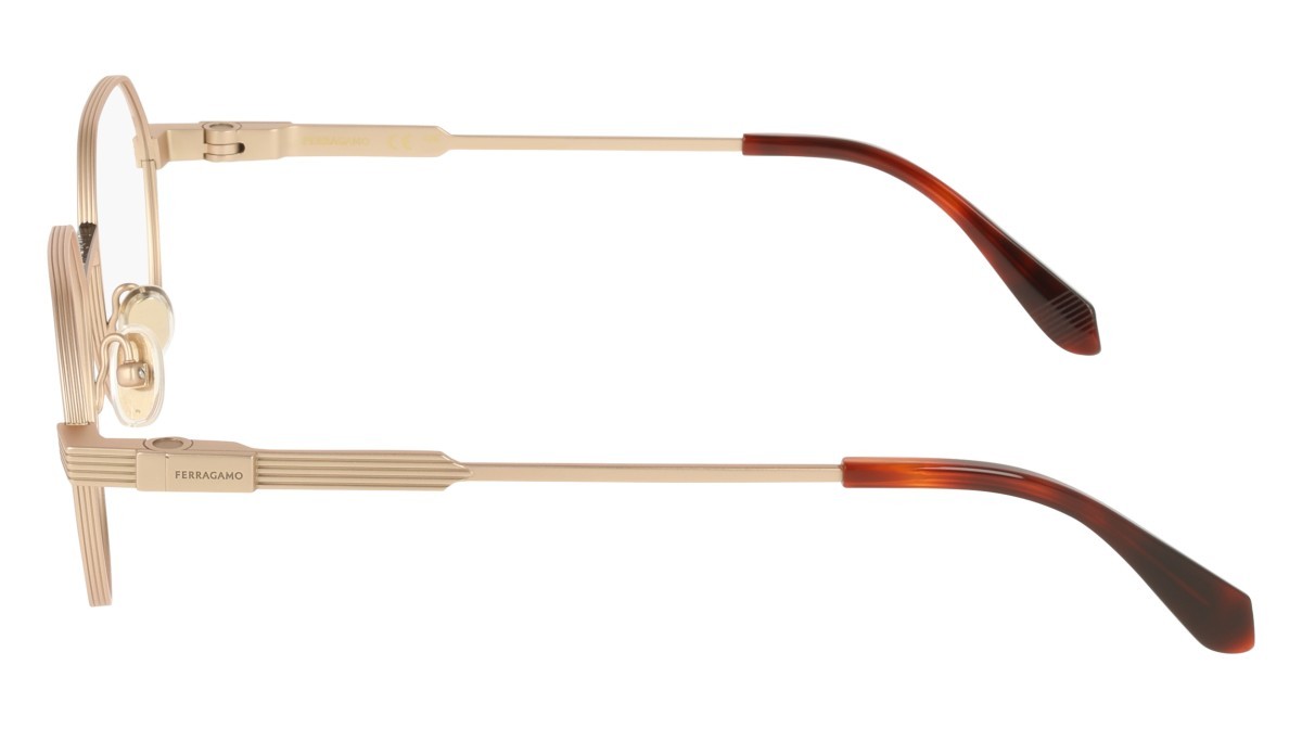 Occhiali da vista Salvatore Ferragamo SF2605 (711) colore matte gold forma rettangolare 