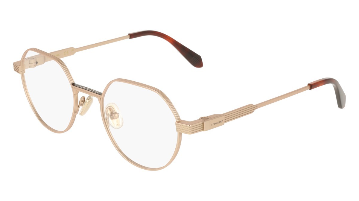 Occhiali da vista Salvatore Ferragamo SF2605 (711) colore matte gold forma rettangolare 