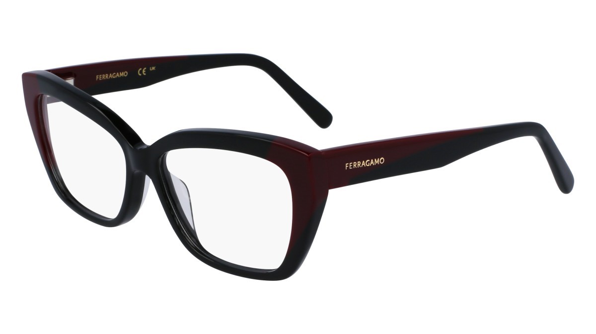 Brillen Salvatore Ferragamo SF2938N (051) farbe black/burgundy form rechteckig 