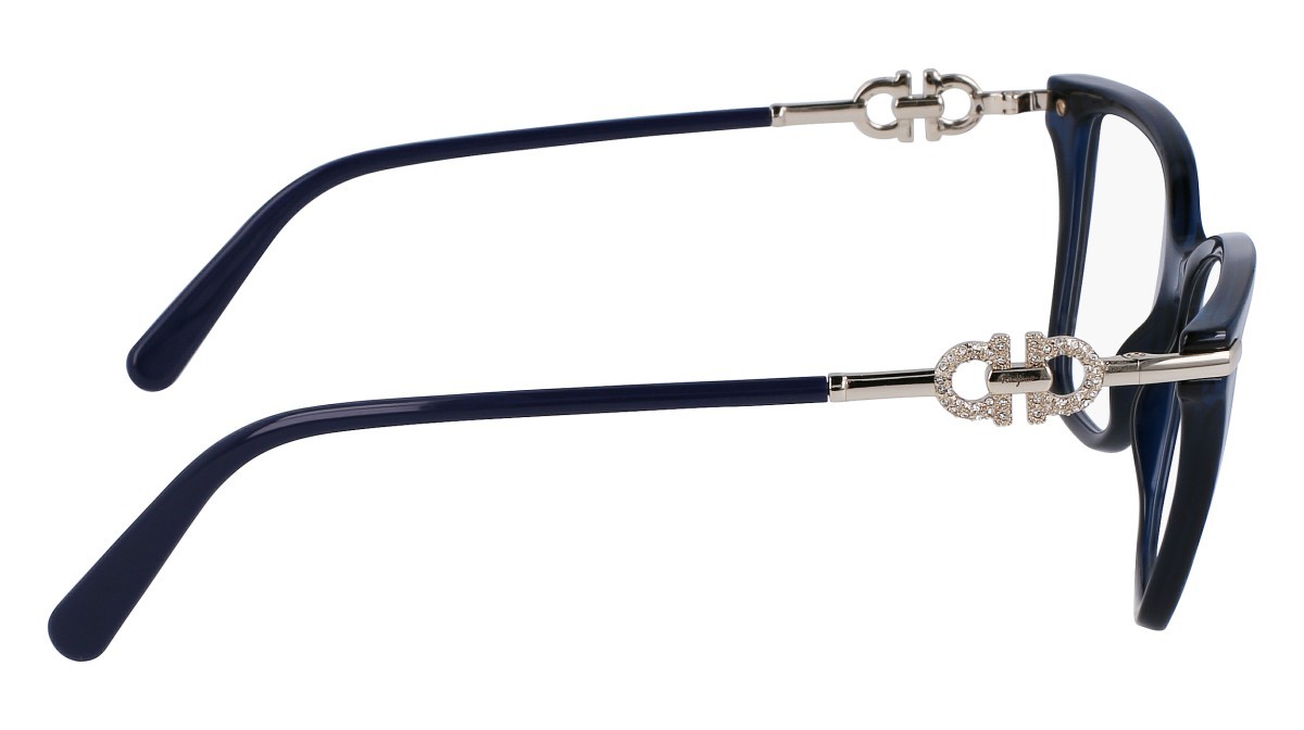 Brillen Salvatore Ferragamo SF2949R (432) farbe transparent blue form rechteckig 