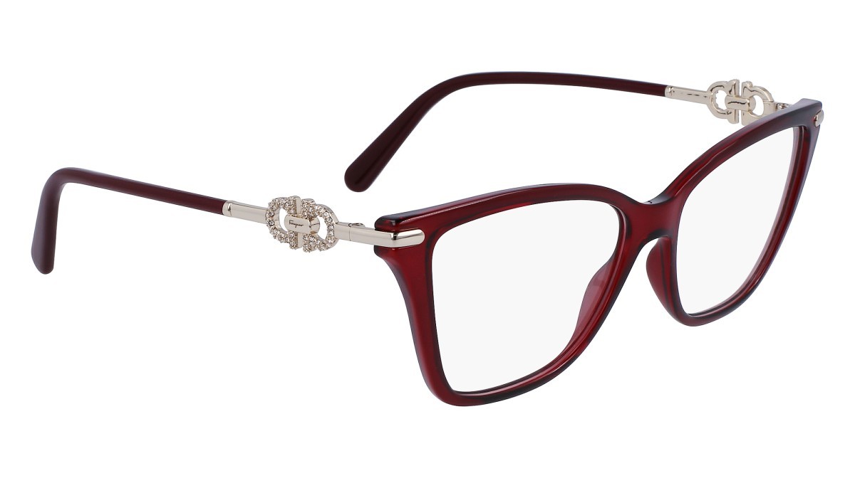 Brillen Salvatore Ferragamo SF2949R (612) farbe transparent burgundy form rechteckig 