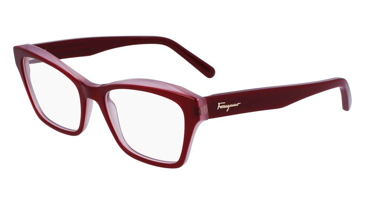 Brillen Salvatore Ferragamo SF2951 (614) farbe burgundy/rose form rechteckig 