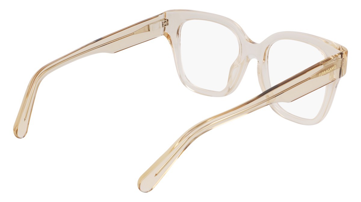 Brillen Salvatore Ferragamo SF2952N (259) farbe transparent beige form rechteckig gläser demo