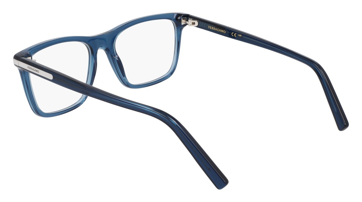 Brillen Salvatore Ferragamo SF2959N (414) farbe crystal navy blue form rechteckig 