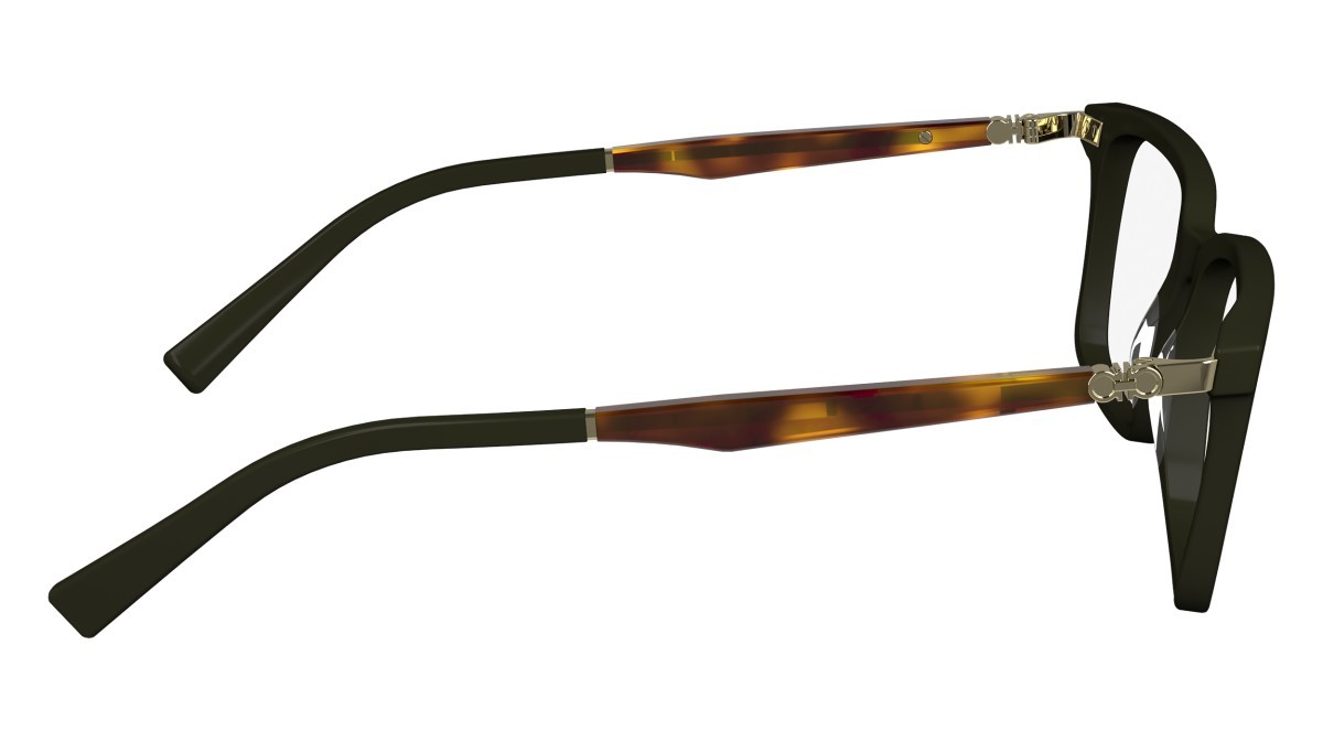 Brillen Salvatore Ferragamo SF2969 (302) farbe dark green form rechteckig 