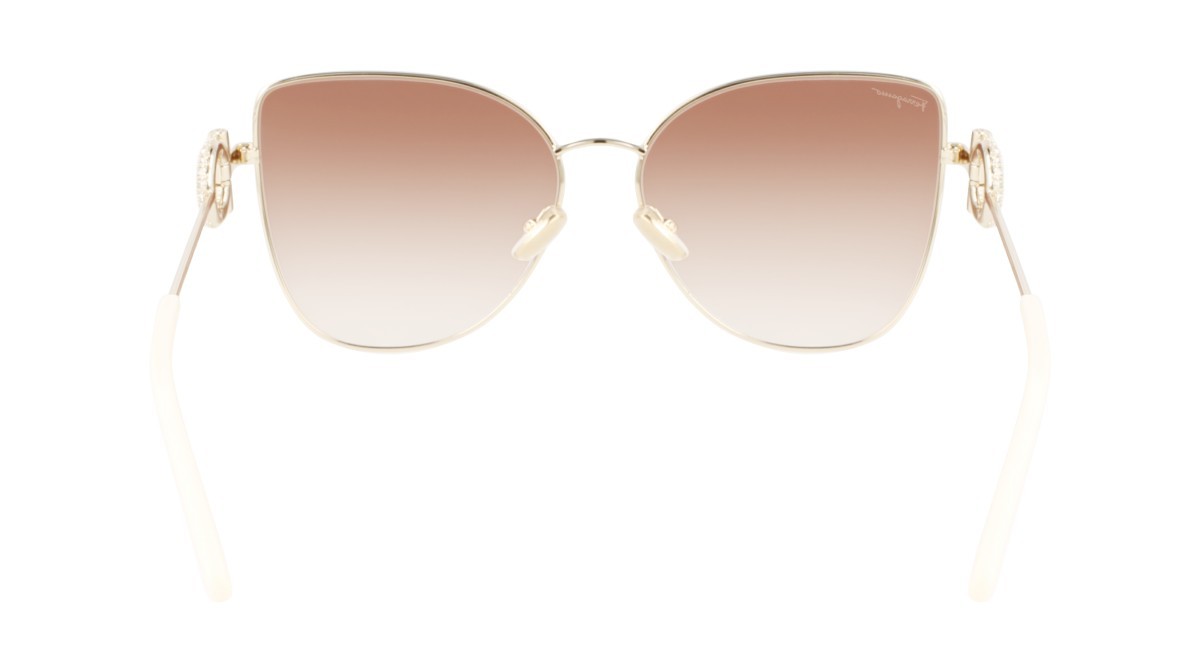 Sonnenbrillen Salvatore Ferragamo SF296SR (719) farbe gold/peach gradient form cat-eye 