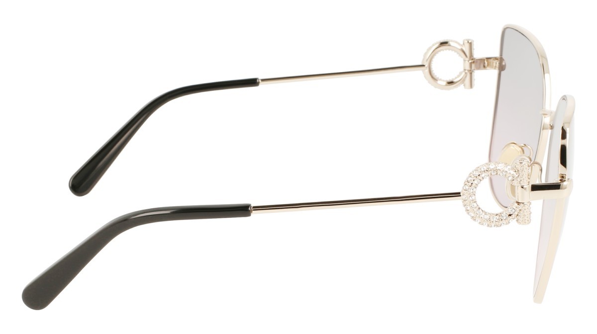 Sonnenbrillen Salvatore Ferragamo SF296SR (772) farbe rose gold/grey rose gradient form cat-eye 