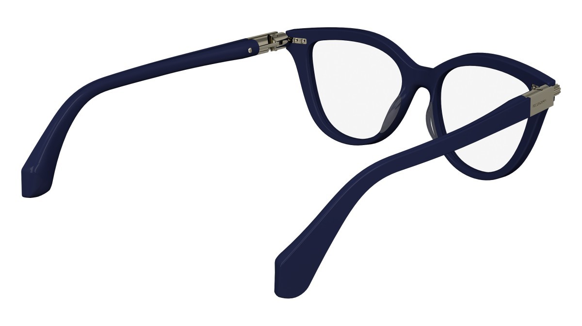 Brillen Salvatore Ferragamo SF2974 (414) farbe blue navy form cat-eye 
