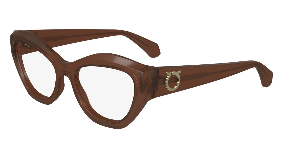 Brillen Salvatore Ferragamo SF2982 (232) farbe transparent brown form cat-eye gläser demo