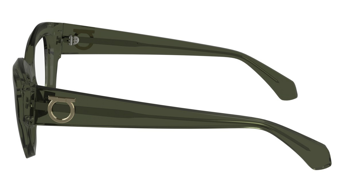 Brillen Salvatore Ferragamo SF2982 (320) farbe transparent khaki form cat-eye gläser demo