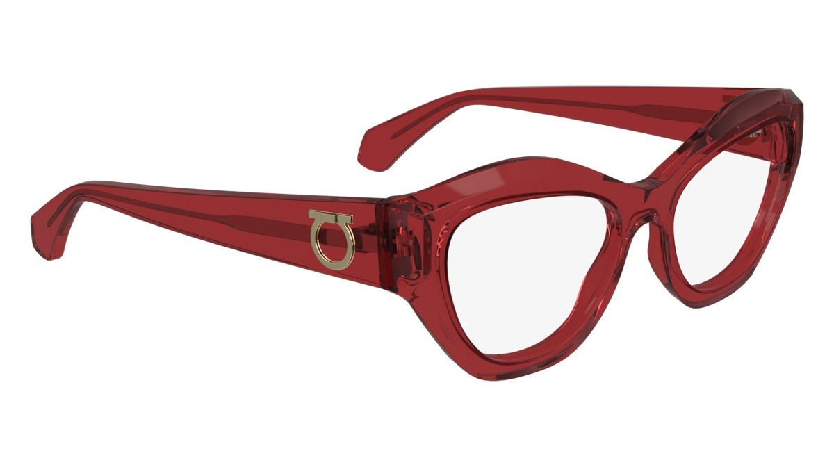 Brillen Salvatore Ferragamo SF2982 (616) farbe transparent red form cat-eye gläser demo
